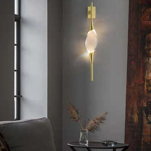 Leap-Modern Wall Light with Teardrop Shape and Crystal