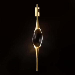 Leap-Modern Wall Light with Teardrop Shape and Crystal