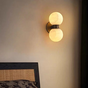 Lush Globe Alabaster Wall Lamp