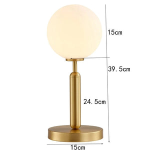 Massimo - Nordic Simple White Glass LED Table Lamp