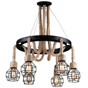 Montana - Vintage Hemp Rope Chandelier