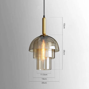 Niccolo - Cognac Glass Hanging Lamp Modern