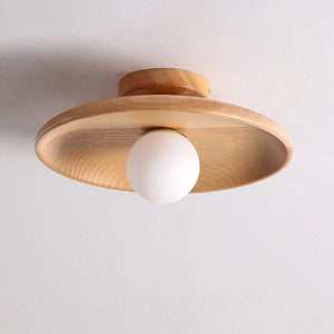 Olav - Wood-colored walnut Ceiling Lamp