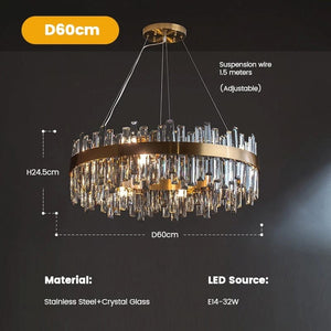 Orbit - Luxury Modern Chandelier with Round Gold