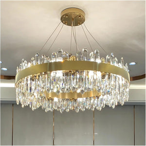 Orbit - Luxury Modern Chandelier with Round Gold