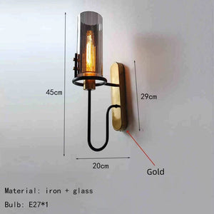 Othom - Retro Style Clear Glass Wall Lamp