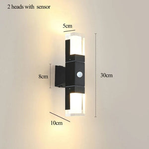 Outdoor Motion Sensor LED Waterproof Wall Sconce Light