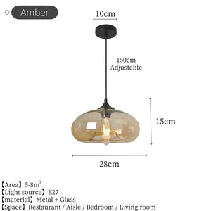 Ovea - Modern Oval Glass Pendant Lamp