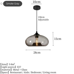 Ovea - Modern Oval Glass Pendant Lamp