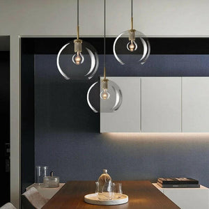 Radiant Elegance - Vintage Clear Glass Pendant Lamp