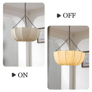 Ren - Wabi Sabi Retro Fabric Pendant Lamp