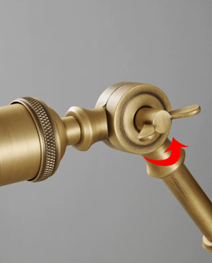 Retro Full Copper Wall Lamp-Rotatable Ceramic and Solid Wood Design