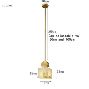 Risto - Nordic marble Pendant Lamp Luxury Copper