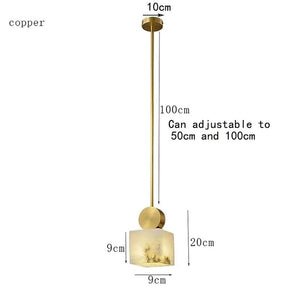 Risto - Nordic marble Pendant Lamp Luxury Copper
