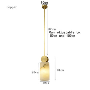 Risto - Nordic marble Pendant Lamp Luxury Copper