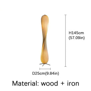 Shanghaf - Wooden Floor Lamp