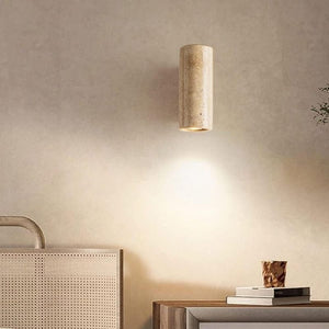 Silk-Japanese Style Natural Yellow Travertine Wall Sconce
