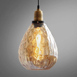 Soren - Farm Style Amber Irregular Glass Pendant Lamp