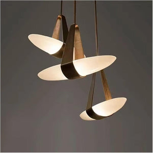 Terry - Minimalist Design Pendant Lamp in Crystal and Leather
