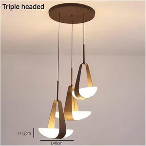 Terry - Minimalist Design Pendant Lamp in Crystal and Leather