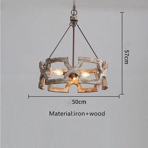 Tessa - Rural French Wooden Pendant Lamp