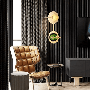 Wattle - Circular Modern Art Deco Wall Lamp