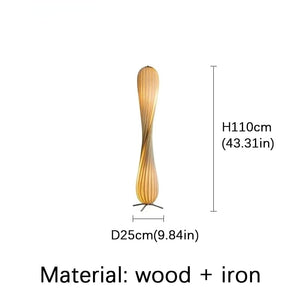 Shanghaf - Wooden Floor Lamp
