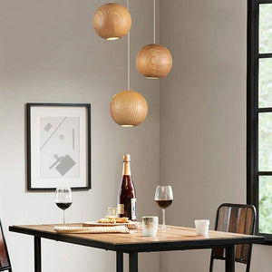 Alessio - LED Wooden Ball Pendant Lamp