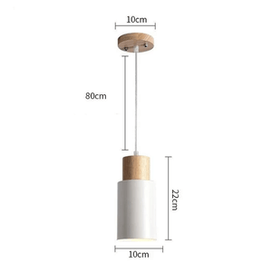 Ambrose - Modern Nordic Long Hanging Wood Light | Bright & Plus.