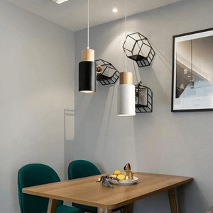 Ambrose - Modern Nordic Long Hanging Wood Light | Bright & Plus.