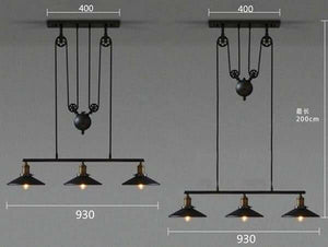 Anouk - Retro Pendant Retractable Chandelier Light Adjustable | Bright & Plus.