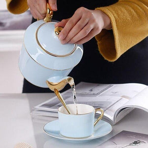 Arti - Luxury Gold Blue Bone China Tea/Coffee | Bright & Plus.