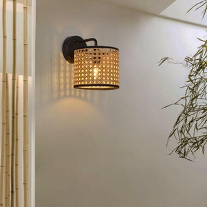Astri - Rattan Shade & Metal Wall Lamp