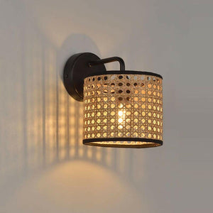Astri - Rattan Shade & Metal Wall Lamp