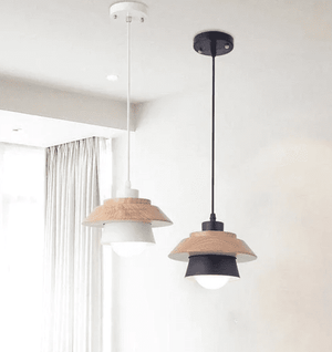 Belle - Modern Nordic Wood and Metal Pendant Light