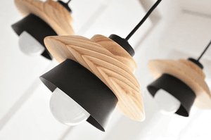 Belle - Modern Nordic Wood and Metal Pendant Light