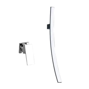 Bianca - Chrome Wall Mounted Waterfall Spout Bathroom Faucet | Bright & Plus.
