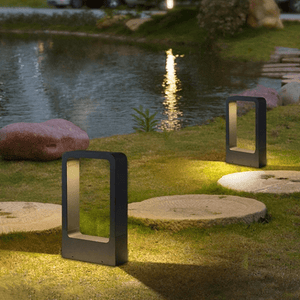Breckyn - Modern Black Frame Garden Light | Bright & Plus.