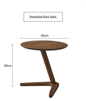 Claude - Vintage Wooden Round Coffee Table | Bright & Plus.