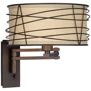 Franklin - Rustic Farmhouse Swing Arm Wall Lamp | Bright & Plus.