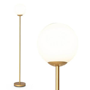 Glass Globe LED Floor Lamp w/ Acrylic Lampshade | Bright & Plus.
