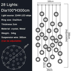 Hexu - Modern Crystal Chandelier