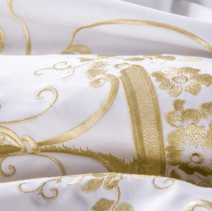 Igor Gold Forest White And Gold Duvet Cover Set (Egyptian Cotton)