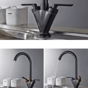 Lazaro - Two Handle Rotating Kitchen Faucet | Bright & Plus.