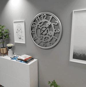Linden - Cogs & Gears Wrought Iron Clock | Bright & Plus.