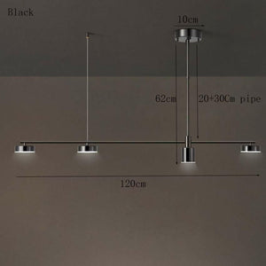 Modern LED chandelier with several Spotlights in metal Elies