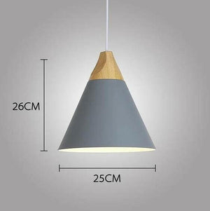 Modern Nordic Wooden Base Hanging Light | Bright & Plus.