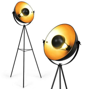 Nirv - Industrial Tripod Floor Lamp with Adjustable Metal Legs | Bright & Plus.
