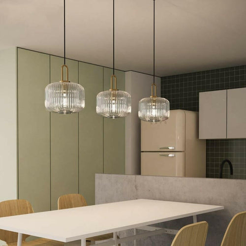 Ocker - Glass Pendant Lamp with Japanese Design
