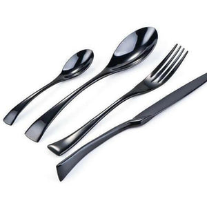 Onyx Jet Black Silverware Set | Bright & Plus.